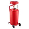 95L Waste Oil Drain Tank, Air Operated Portable Oil Drainer with Adjustable Funnel Height, Industrial Fluid Drain Tank with Wheels, Fluid Fuel