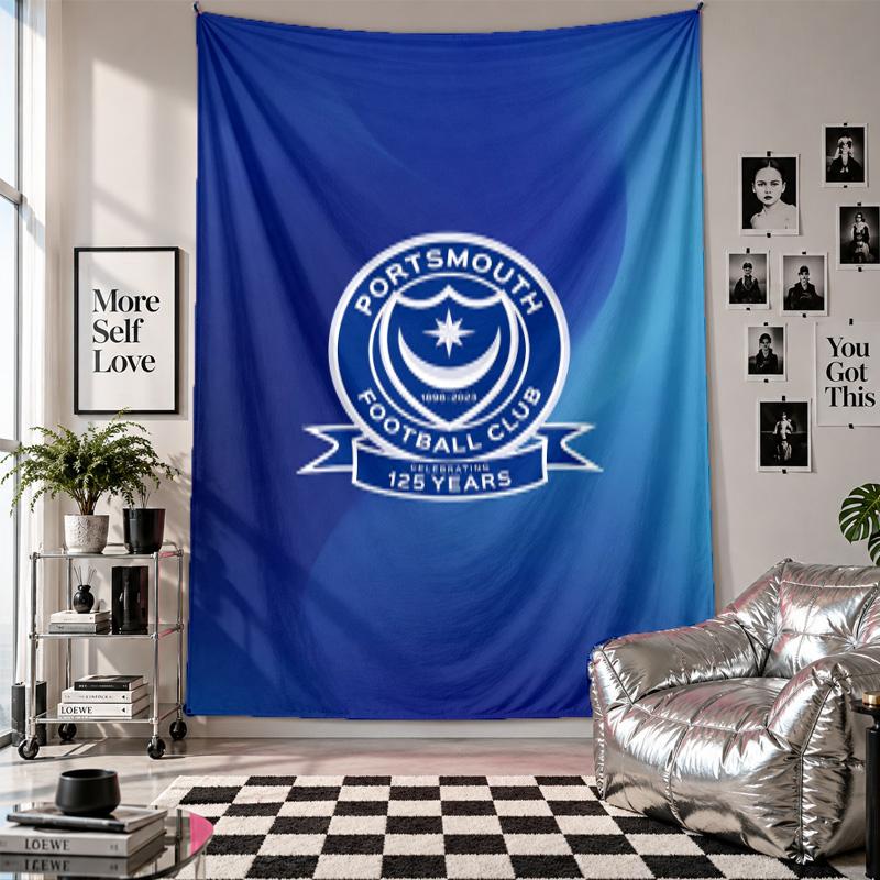 Portsmouth FC Wall Tapestry Home Decor Wall Hanging Cloth for Bedroom Living Room Background
