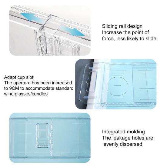 Expandable Bathtub Tray Caddy Strong Load-bearing Non-Slip Foldable Design Transparent Bath Accessories Bath Table Tub Tray