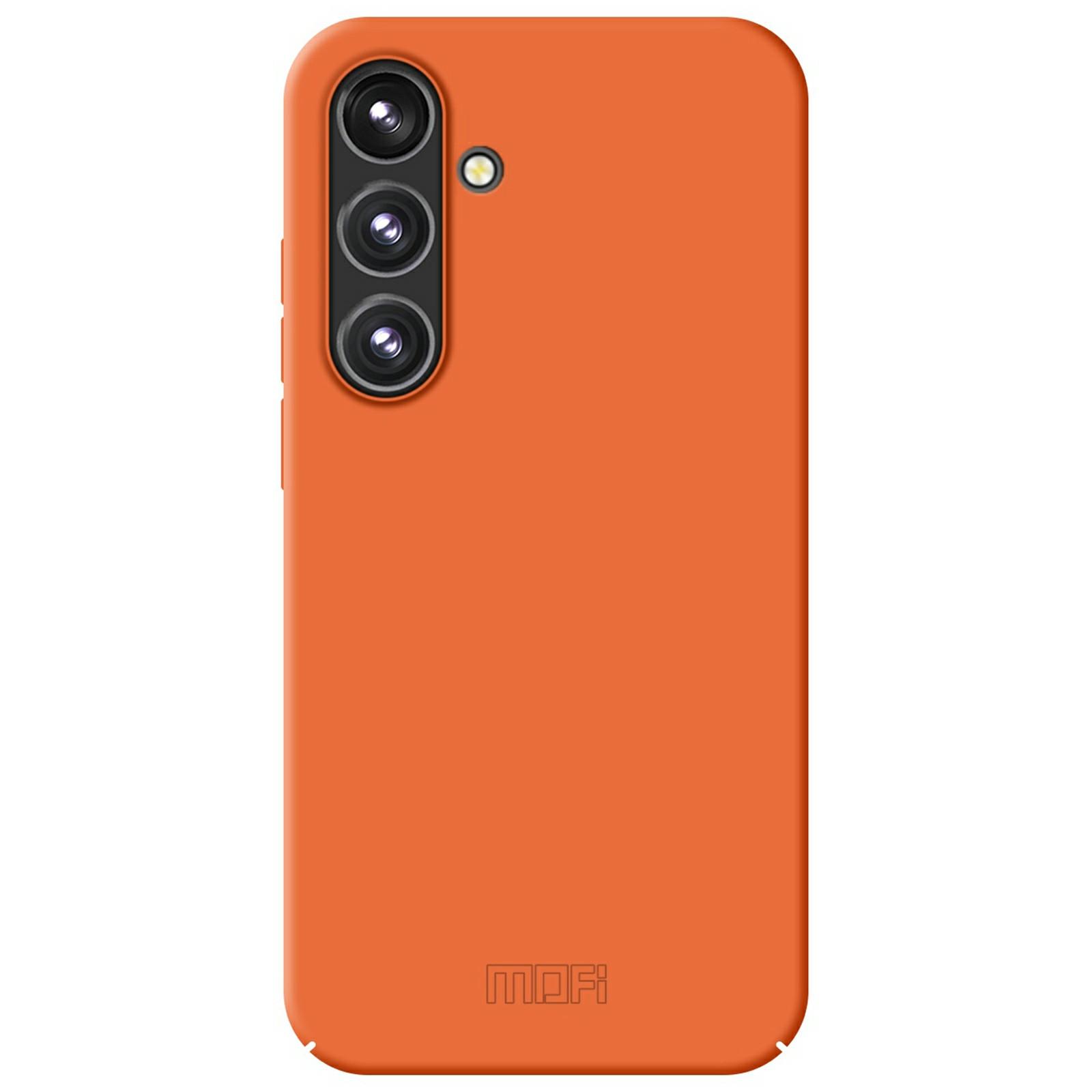 

MOFI JK Qin Series For Samsung Galaxy S24 FE Case TPU+Acrylic Phone Cover Skin Touch Feeling Orange