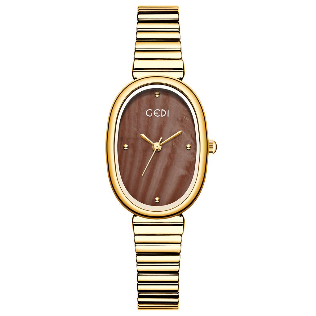 Watch Women'S Oval Steel Belt Fashion Exquisite Premium Commuter Versatile Simple Temperament Women'S Quartz Watch