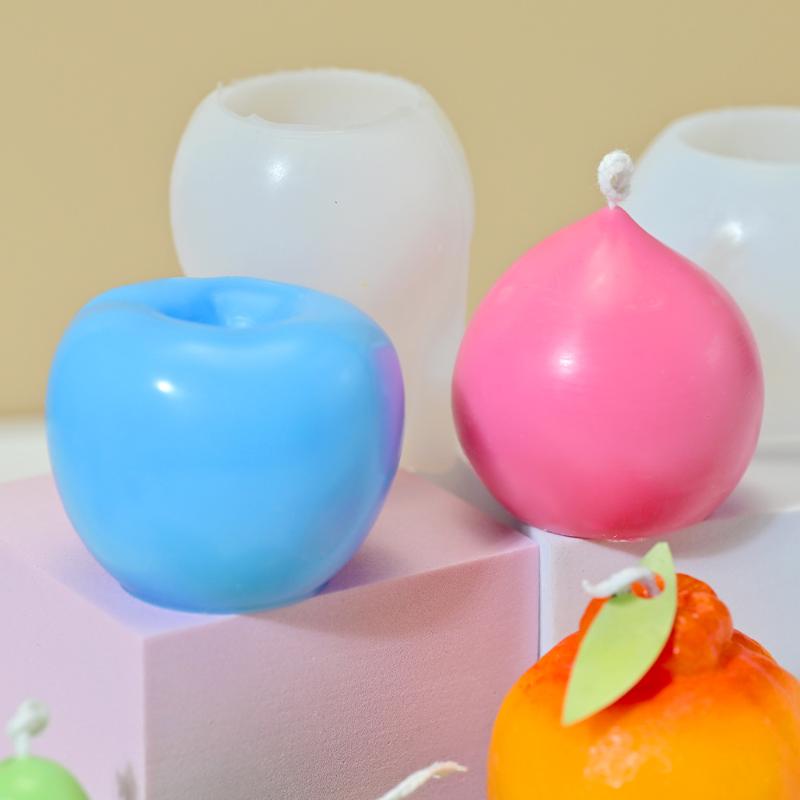 3D Fruit Silicone Candle Molds Food Grade Non-Stick for DIY Baking Candle Soap Home Kitchen Decor Crafts