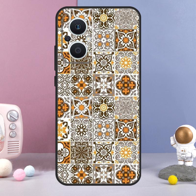 Boho Tile Mosaic Aesthetic Funda For OPPO Reno 14 F 11F 12F 13F 10 11 12 13 Pro 7 8 Lite OPPO Find X8 X6 X5 X9 Pro Case