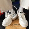 Black and White Biscuit Shoes Internet Celebrity White Shoes Men's 2025 Spring Big Head Thick Sole Ugly Cute Shoes Versatile Breathable Board Shoes