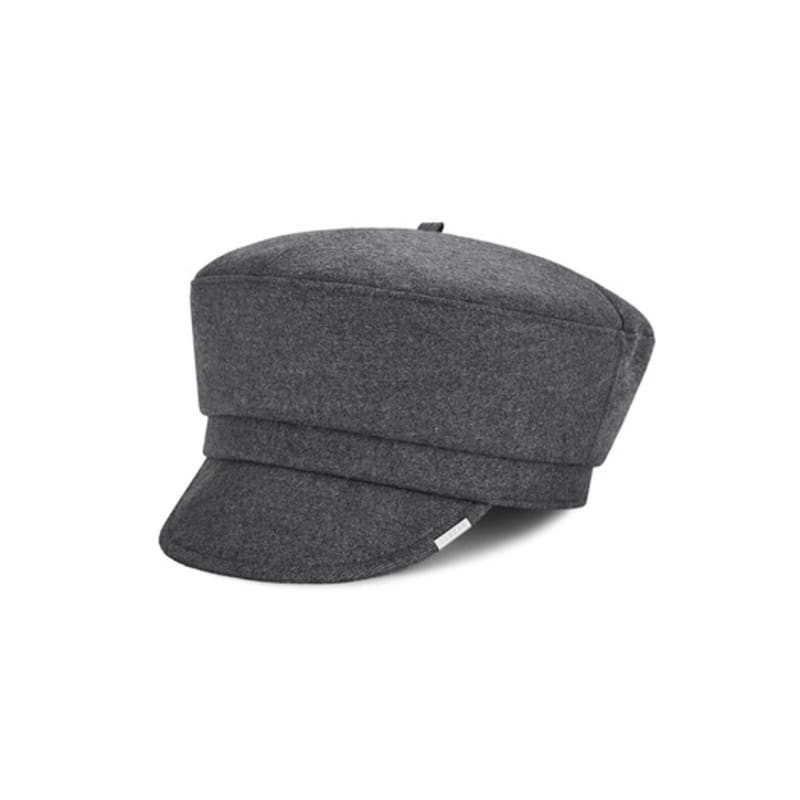 VARZAR Metal Tip Wool Sailor Cap Charcoal
