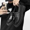 Leather shoes men's shoes 2026 spring men's loafers thick sole height increasing youth leisure England
