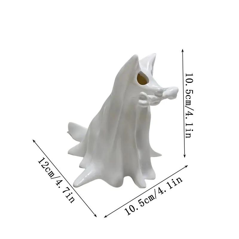 Svítící duch pes Halloween,Duchové psi s LED nočními světly,Halloweenské duchové noční světlo domácí dekorace,Sada duchů psů kancelářský stůl podzimní dekorace