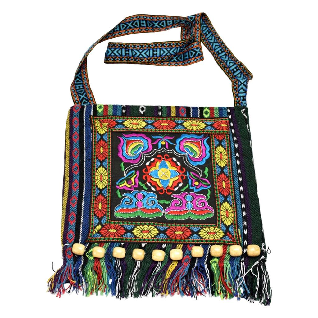 Shoulder Bag Handmade Casual Multicolor Tassel Bags for Vacation Women Gifts