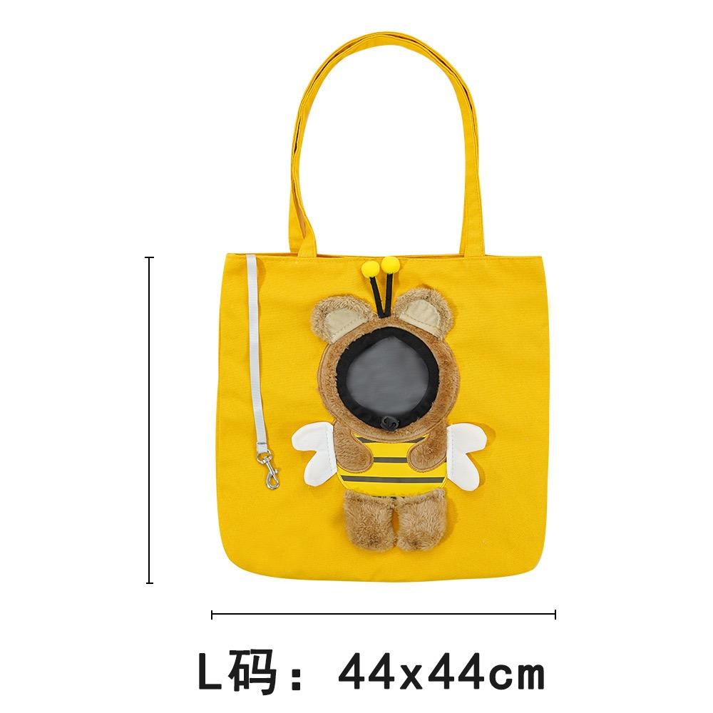 Cartoon-shaped Cat Transport Handbag, Foldable Portable Backpack, Cute Animal-shaped Pet Canvas Shoulder Bag, Suitable for Small Dogs and Cats