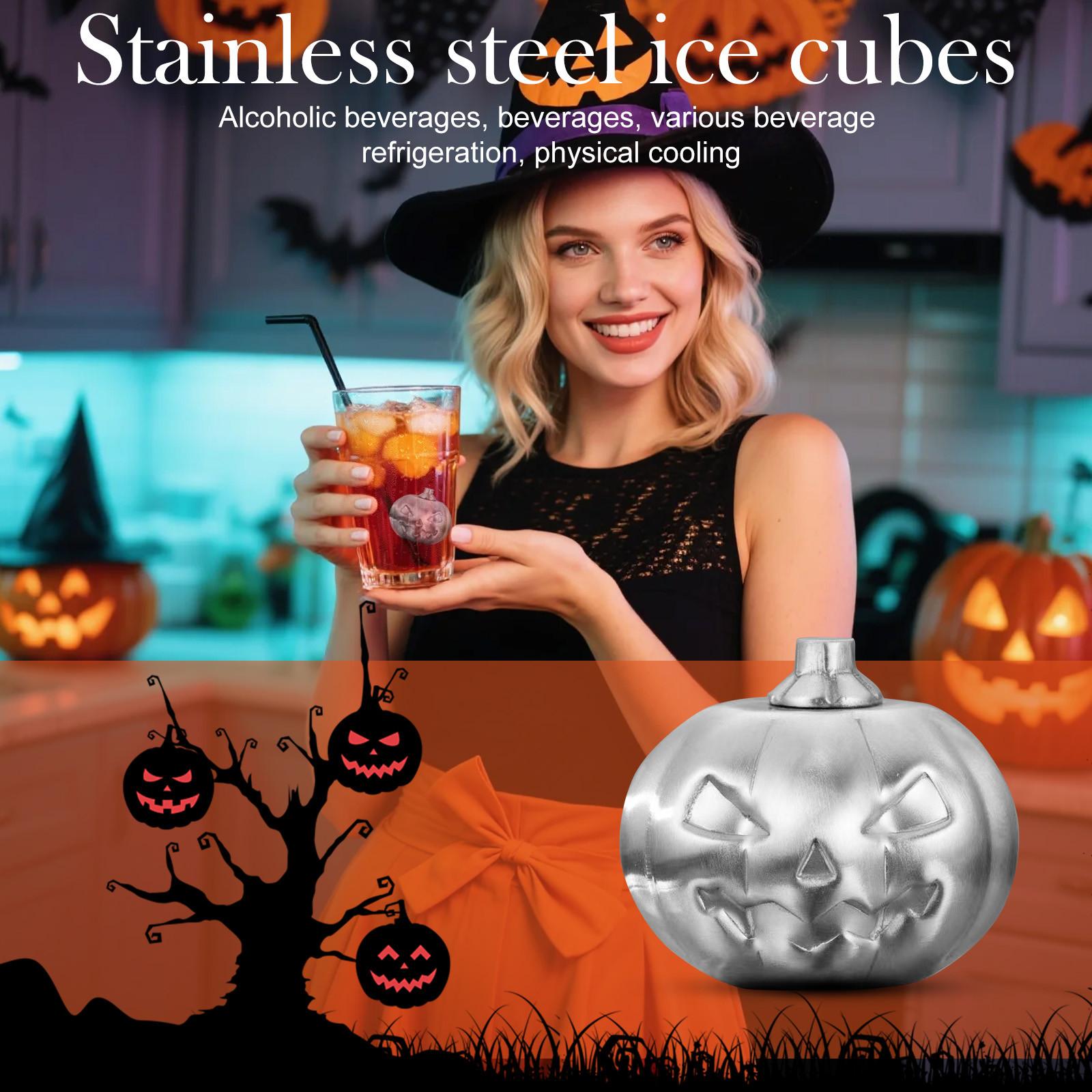 

Головы Тыкв Нержавеющая Сталь Лед, Многоразовые Тыквы Лед Тыквы - Охладитель для Виски Вина Пива Водки 50 мл One Size