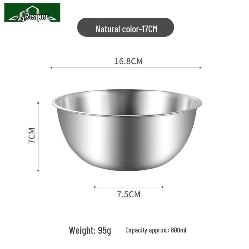 

5-Piece Thick Stainless Steel Mixing Bowl Set 17cm