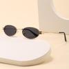 New fashion retro oval frame sunglasses Internet celebrity sunglasses personalized men and women plain small frame glasses