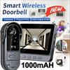 מצלמת פעמון דלת אלחוטית Wifi 4.3 אינץ' IPS 1080P אינטרקום וידאו פעמון דלת מסך עמיד למים פעמון דלת אבטחת בית ראיית לילה IR