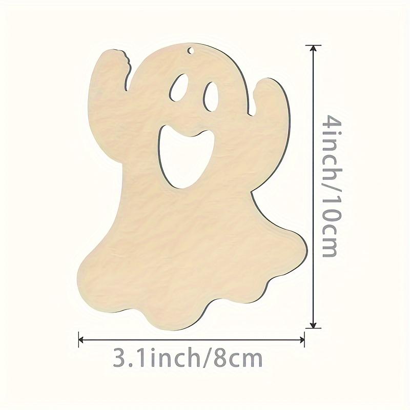 

Деревянные формы привидений для поделок своими руками - Необработанные деревянные вырезки для раскрашивания, граффити, рождественские хэллоуинские подвесные украшения