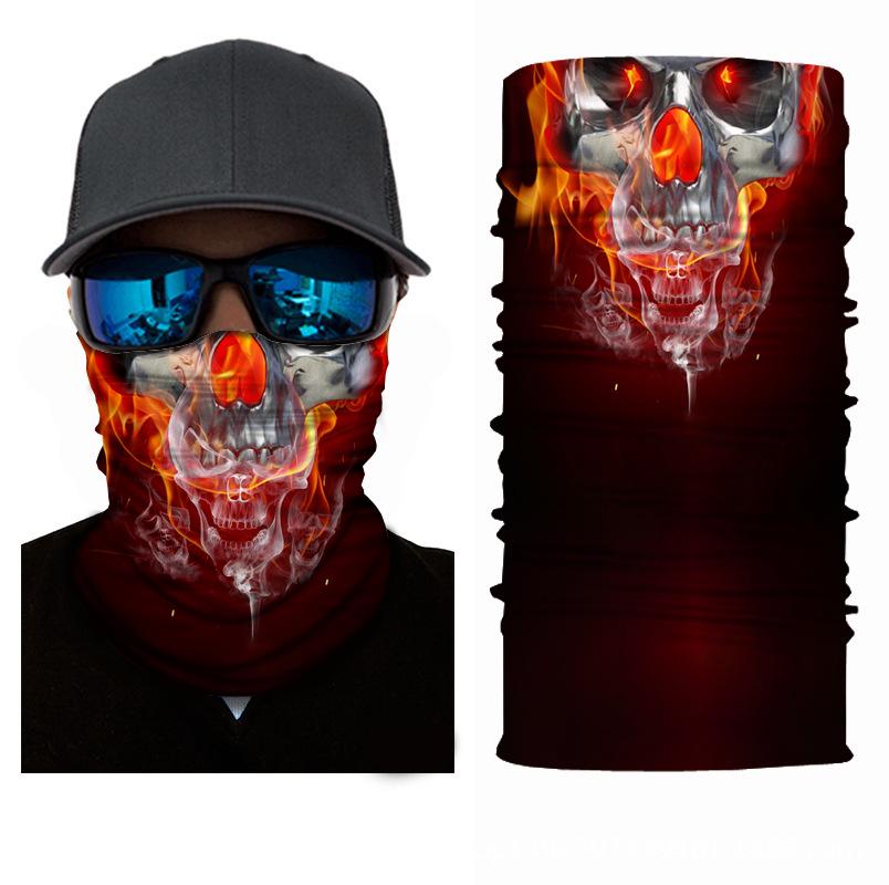 Xunhui Skull Sports Neck Warmer: Seamless Outdoor Cycling Face Mask & Sun Protection Headscarf