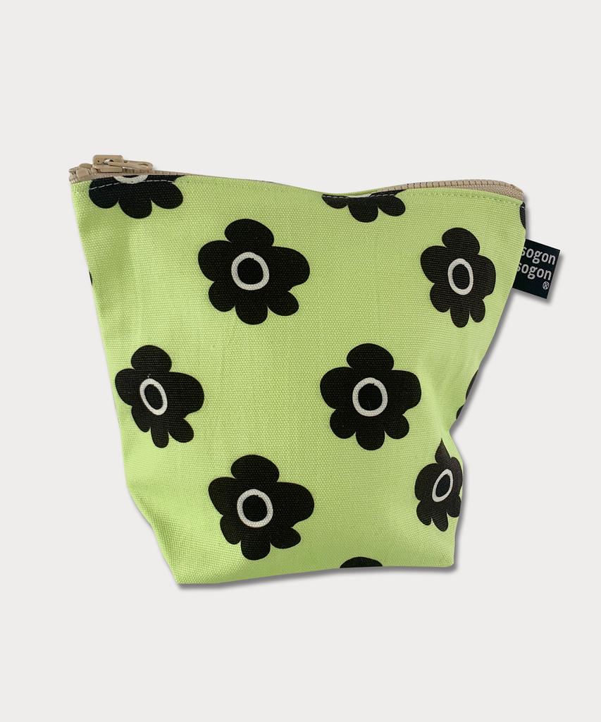 Sogonsogon Retro Flower Green Pouch