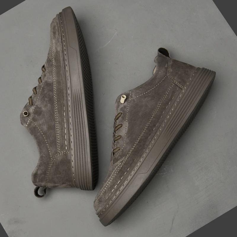 Fashion Mens Sneakers Genuine Leather Casual Skate Shoe Outdoor Driving Luxury Brand Male Vulcanize Shoes New Fashion Men Tenis Footwear