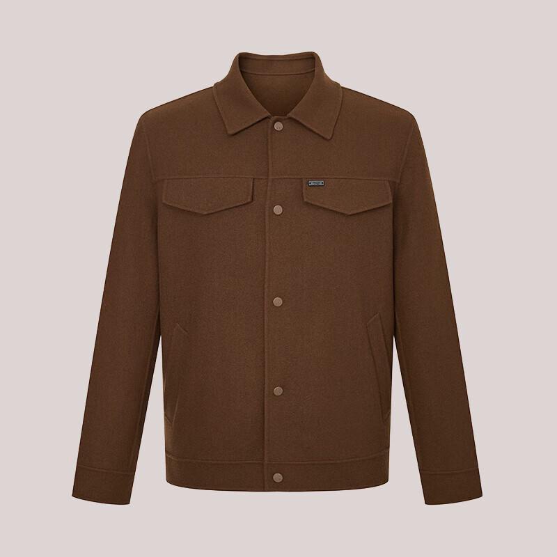 HAZZYS Men's Wool Blend Shirt-Style Jacket