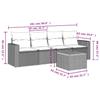 VidaXL Garden Lounge Set with Cushions 5 Pcs, Patio Sofas, Furniture Set, Outdoor Terrace Furniture, Grey 3256334