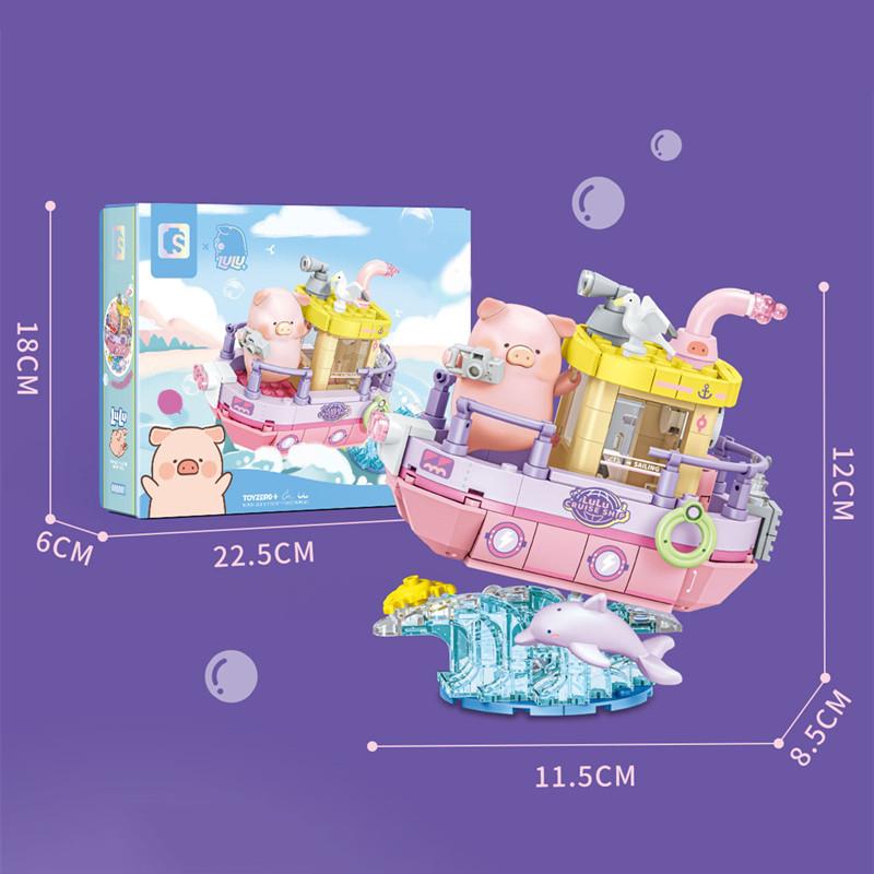 Non-Toxic Sembo Creative Vehicle Assemblage Building Blocks Moc Train Ship Models Car Construction Sets For Kids Children Toys Holiday Gifts