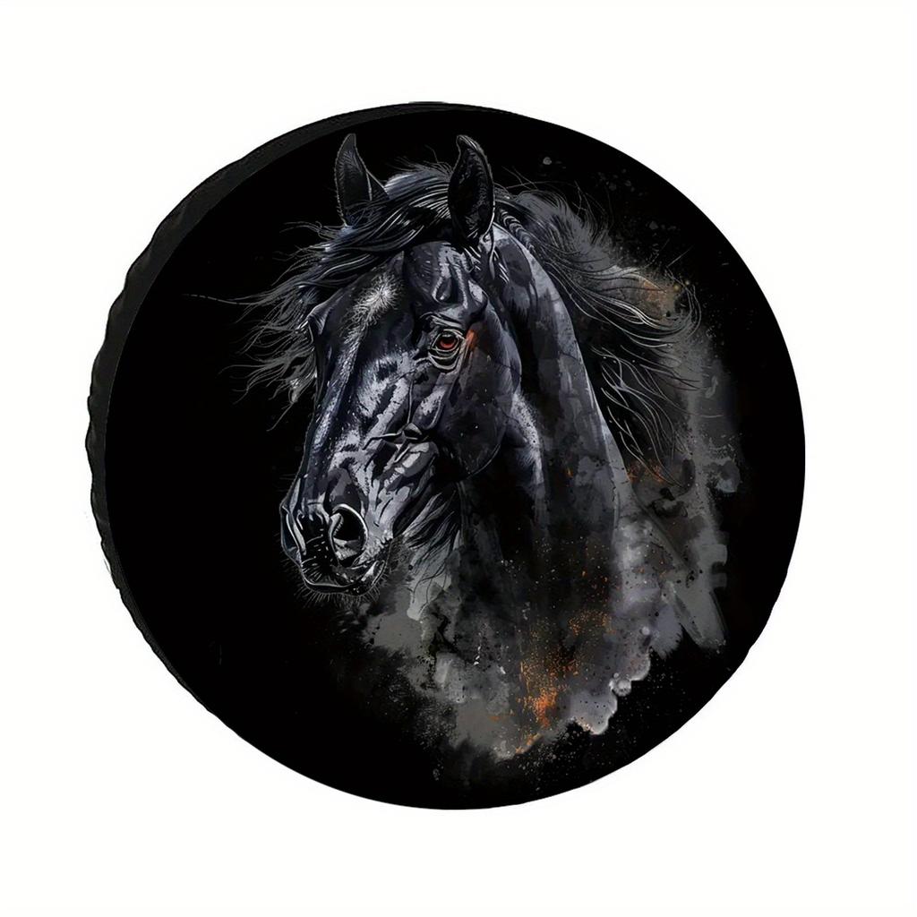 Fashionable And Cool Black Horse Pattern, Made Of Durable And Tear- Polyester Fiber Material, Long-lasting And Not Easily Damage