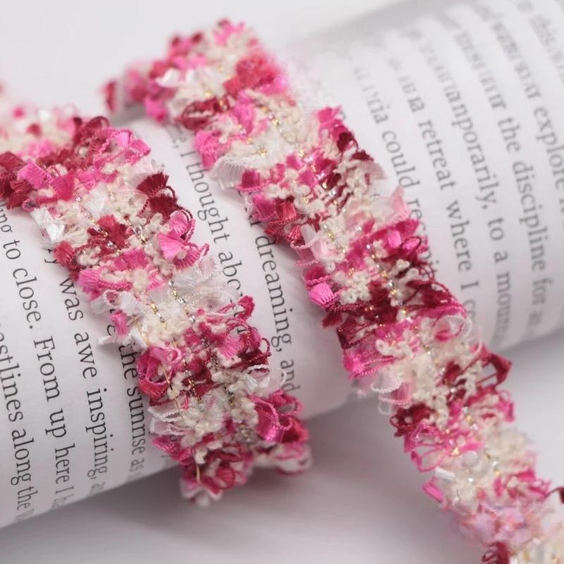 90Yards 1.5cm Vintage Embroidered Lace Ribbon Fabric Sewing Lace Trim Handmade Costume Dress Sewing Trimmings Wedding Decoration