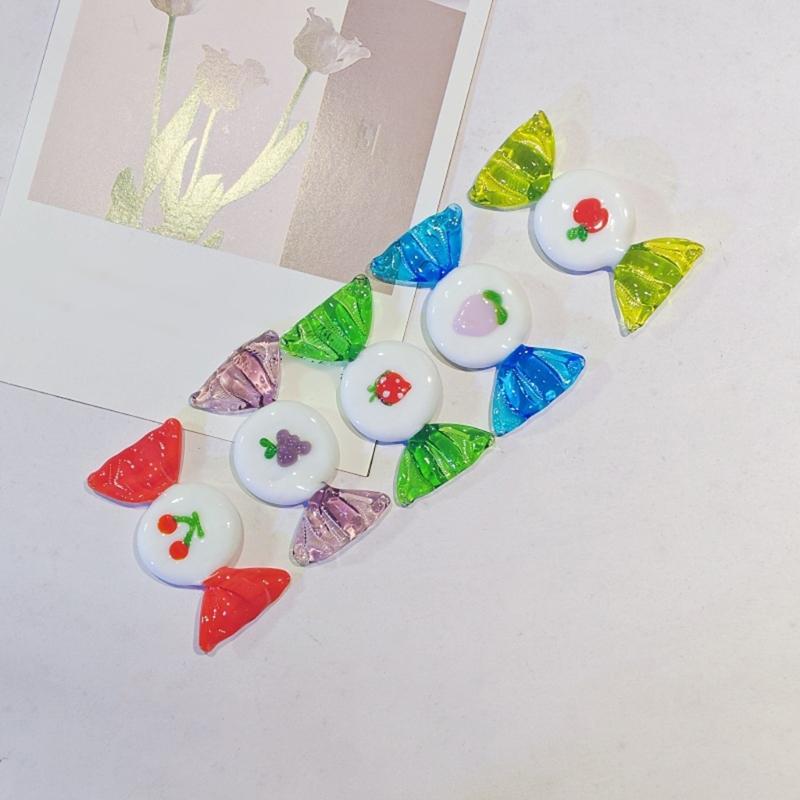 Glass Sweets Ornament Glass Colorful Candy Figurines Tabletop Decors Collectibles Sculpture for Home Wedding Festival