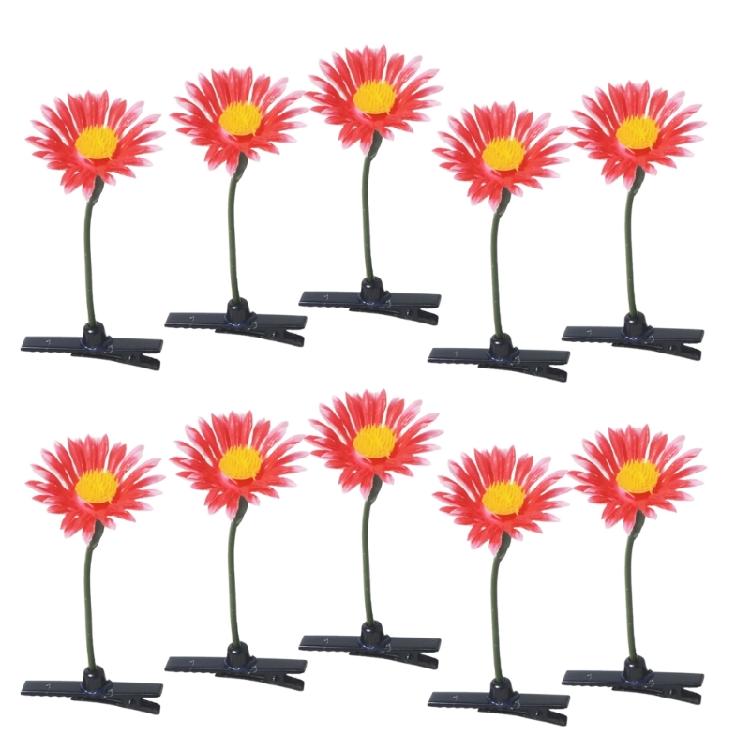 

10pcs Colorful Hair Slides Simulation Plant Hair Clip Children Hairs Accessories