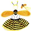 Costume Jaune pour Enfants Ensemble 4 Pièces avec Baguette pour Fête Performance Déguisement