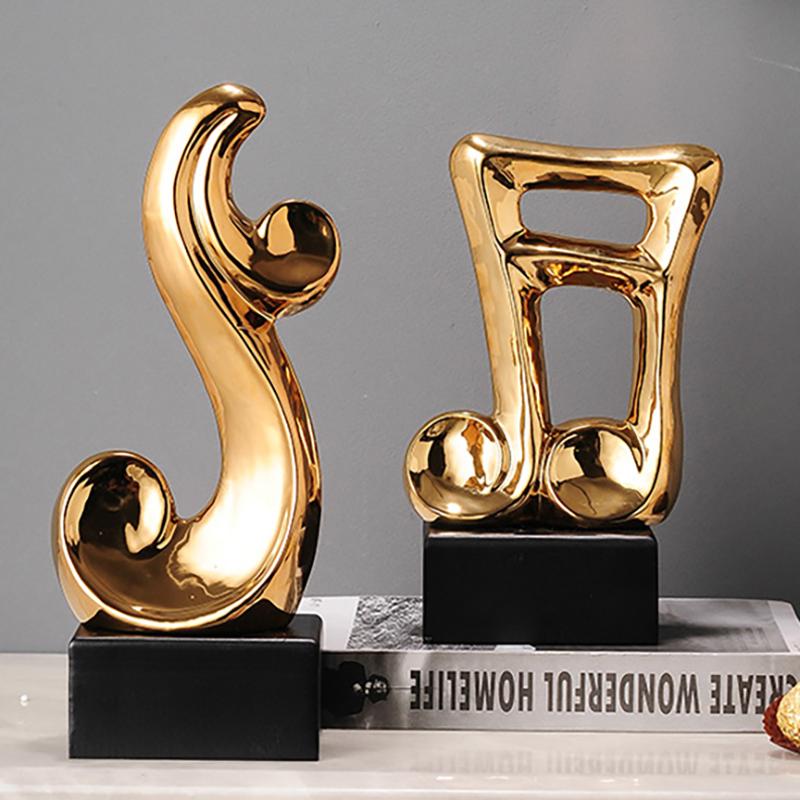 Music Symbol Note Ornament Decoration Ceramics Plating A Living Room Office Desktop Originality Arts And Crafts Gift