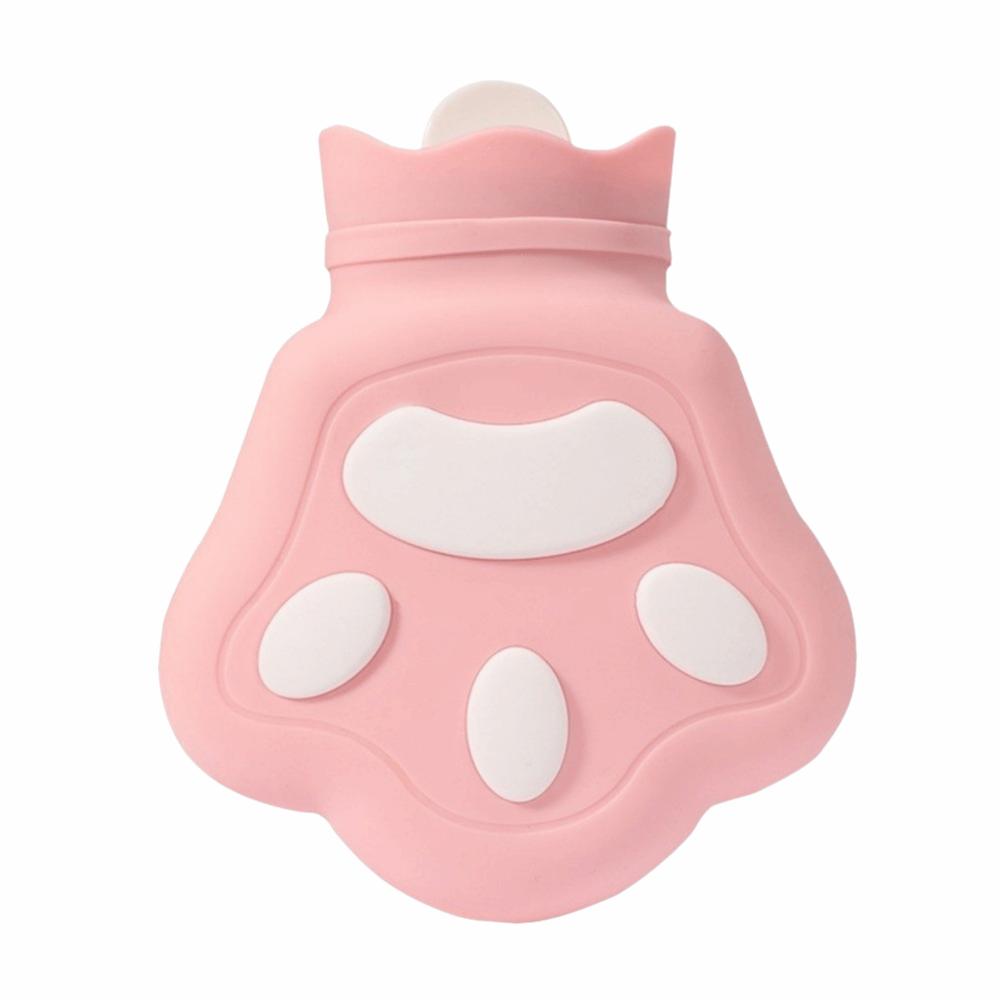 Cozy Silicone Hot Water Bag 450 ML Water-filling Hot-water Bag Cartoon Warm Water Bag Hand Warming розовый