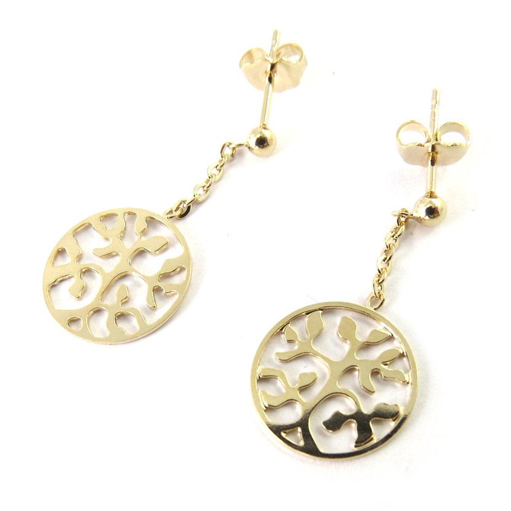 Altesse [M5896] - Boucles Plaqué Or 'Arbre de Vie' doré