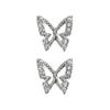 2 Pcs Nail Art Butterfly Zirconia Nail Charms Cubic Decors Nail Jewelry Decorations 3D