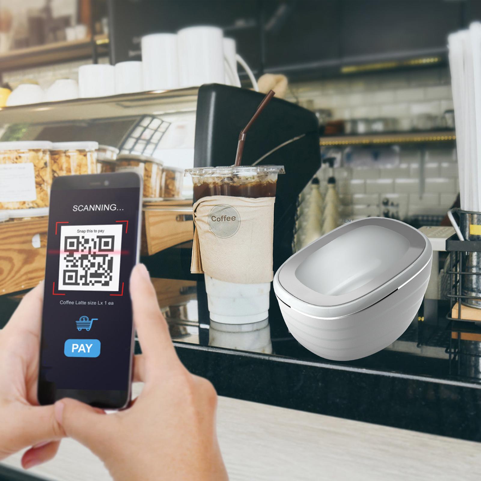 

Payment Code Scanning Platform Wired Barcode Scanner with Voice Announcement Supports a Wide Variety of Systems and серый