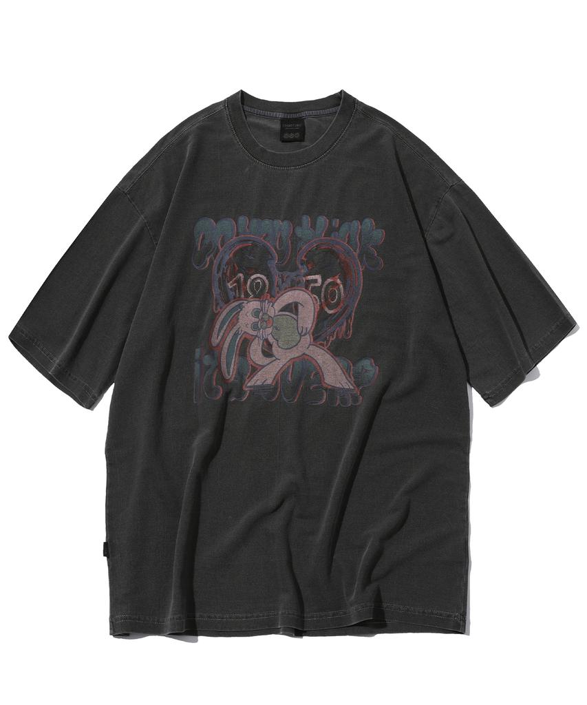 CPGN STUDIO Mad Hoppi Pigment Short Sleeve T-Shirt Smoke Black