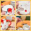 Cute Rabbit Strawberry Mug Straw Coffee Cup Mug for Tea Mugs Funny Cups and Mugs Drinkware Kitchen Dining Bar Home Garden