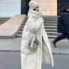 Korean Style Women's Winter White Duck Down Jacket with Stand Collar