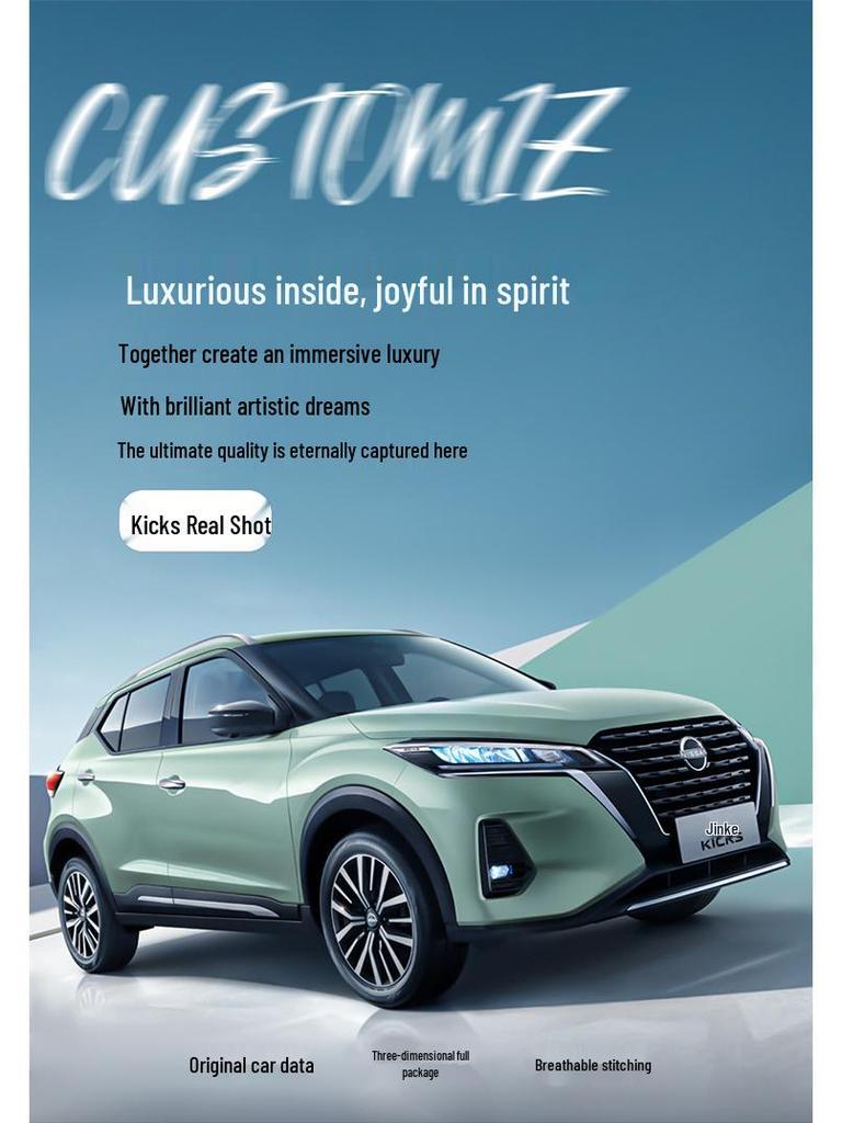 Nissan Kicks All-Season Leather Seat Covers, Full-Coverage Cushions for Five Seats
