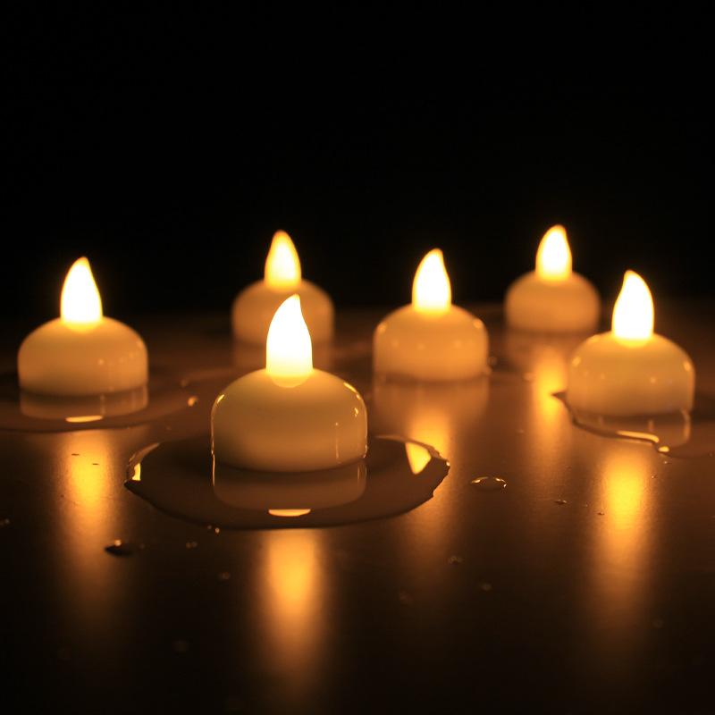 

Плавающие свечи на воде, беспламенные мерцающие светодиодные светильники, романтическая электронная лампа для свадебной вечеринки, ванны, бассейна, Velas Decorativas