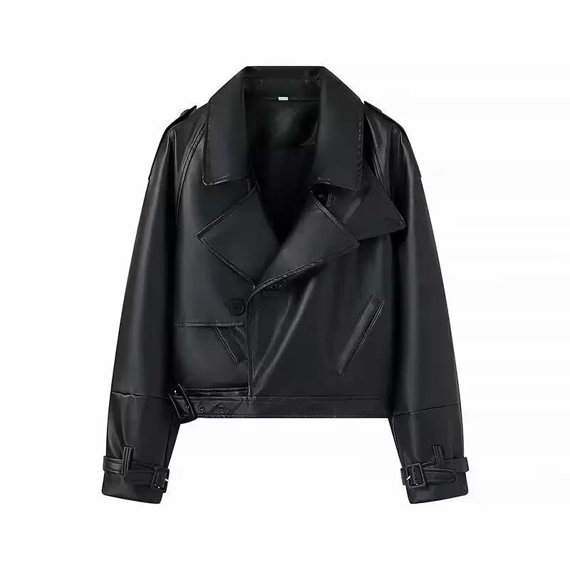 Retro Leather Jacket for Women - European & American Street Style Autumn/Winter Collection