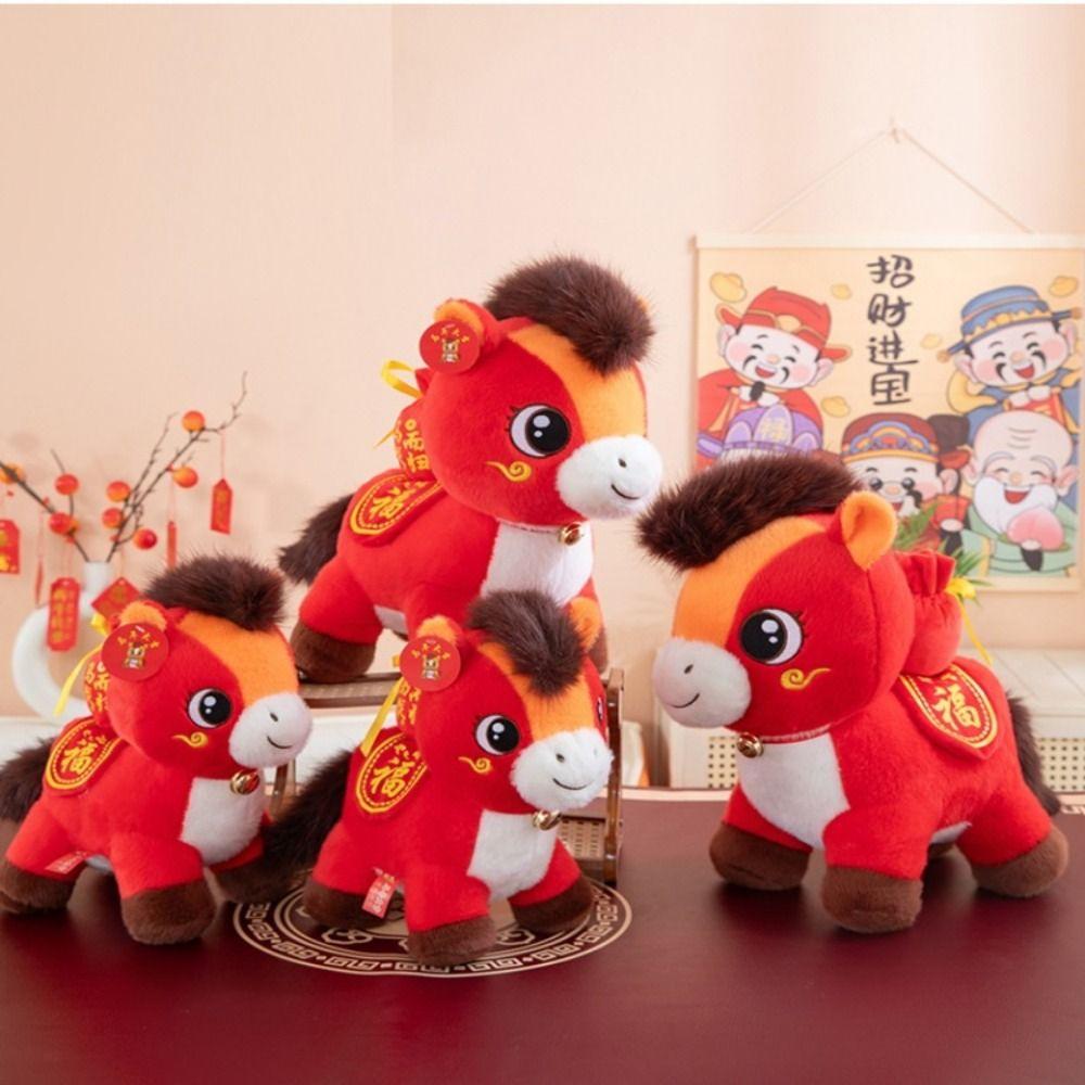 Soft Stuffed Zodiac Horse Figurine 2026 Horse Year Horse Stuffed Animal Pony Animal Toys  Car Decor
