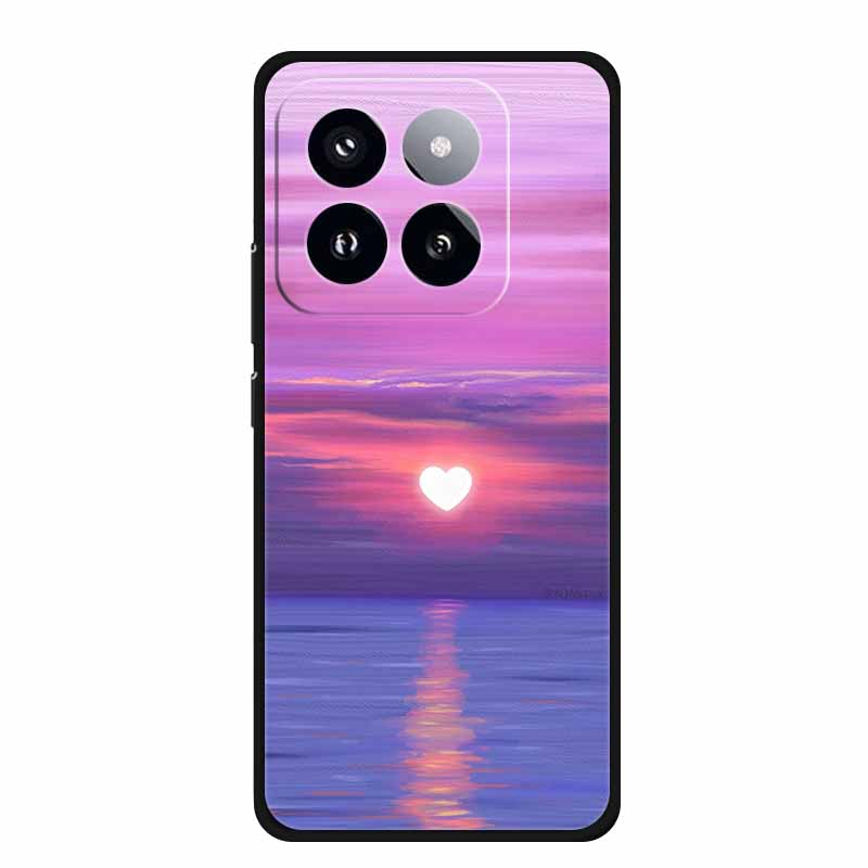 For Xiaomi 14T PRO Case Luxury Soft Silicone TPU Phone Cases Back Cover For Xiaomi14T Bumper Protective Shockproof Love fundas