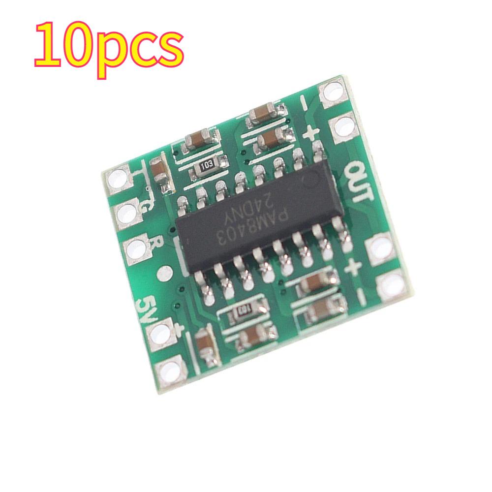 1-10PCS PAM8403 Super mini digital amplifier board 2 x 3W Class D digital amplifier board efficient 2.5 to 5V USB power supply