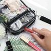 Portable Transparent PVC Shoulder Bag Unisex Clear Crossbody Handbag with Front Pocket Waterproof Lightweight Casual Daily Use