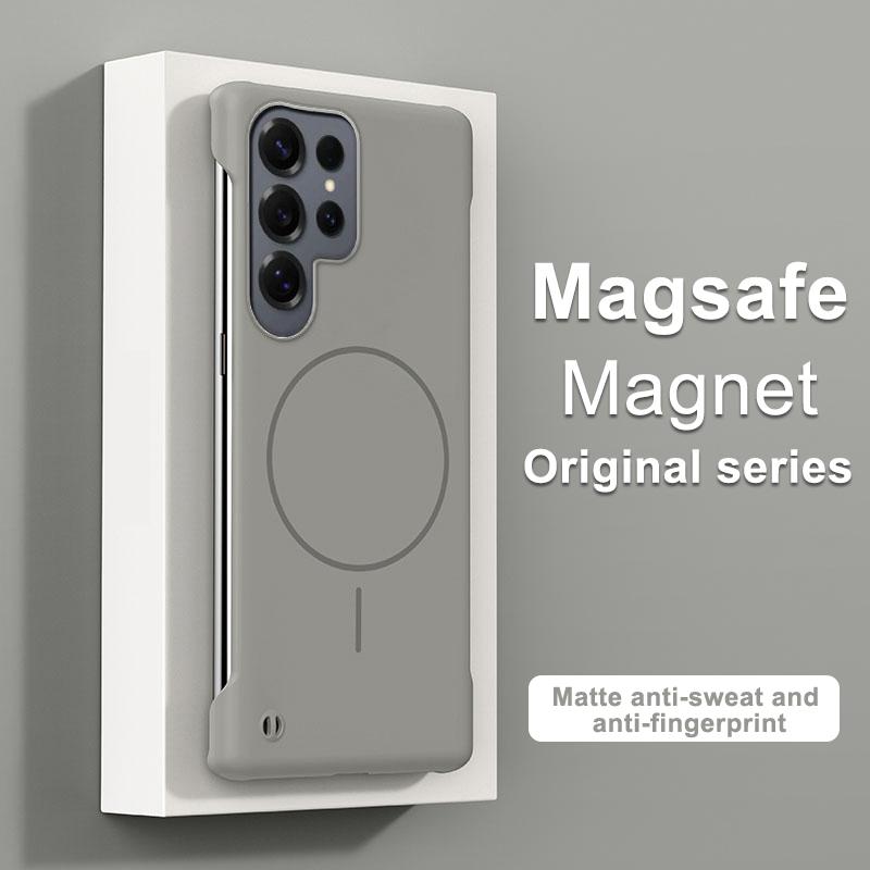 Frameless Cooling For Magsafe Magnetic Cases For Samsung S25 S24 FE S23 S22 Plus Ultra Frosted Protector Ultrathin Hard Cover