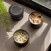 Black tin can dried flower scented candle, a home bedroom atmosphere decoration, a long-lasting indoor scented gift