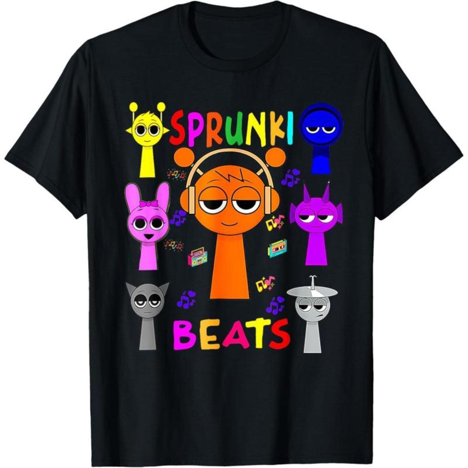 Summer t Shirts Sprunki Funny Sprunki team Sprunki Game T-Shirt S разноцветный