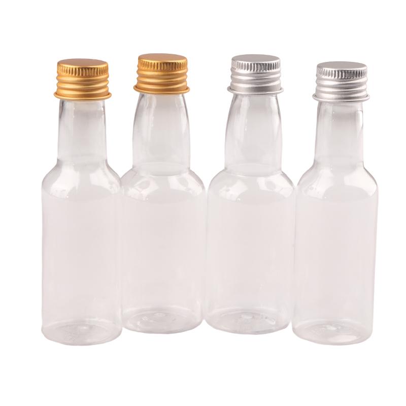 Plastové lahve na lihoviny Mini lahvičky na likér Mini plastová láhev na alkohol s uzávěrem Láhev na mléko Průhledná láhev na nápoje