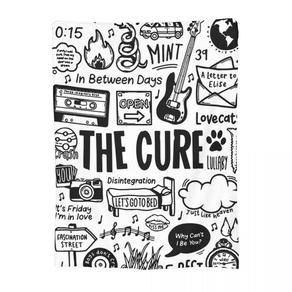 The Cure Robert Smith Logo Decken Flanell Sofa Überwurf Atmungsaktiv für Couch Bettwäsche Outdoor Decken Tagesdecke Steppdecke