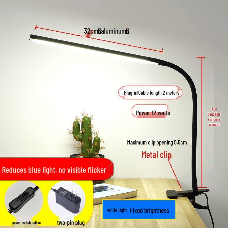 High Brightness Eye-Protection LED Clip-On Desk Lamp for Study and Nail Art